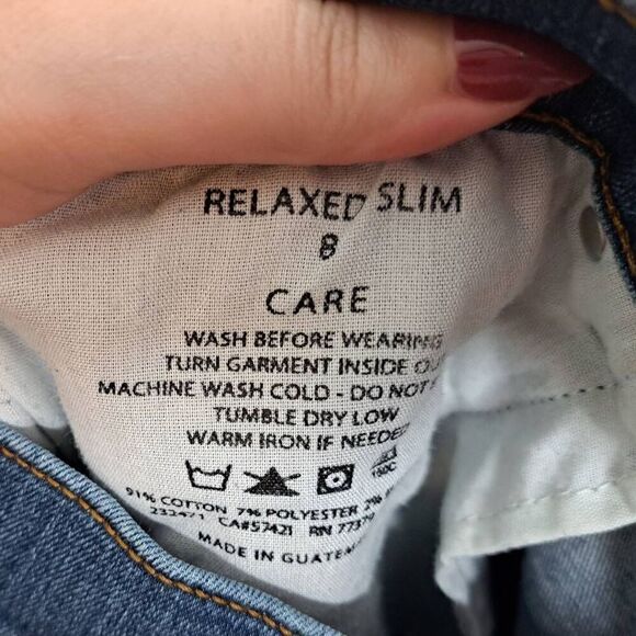 Ann Taylor Women's The Relaxed Slim Jean Medium Blue Wash Denim sz 8 - Picture 7 of 7